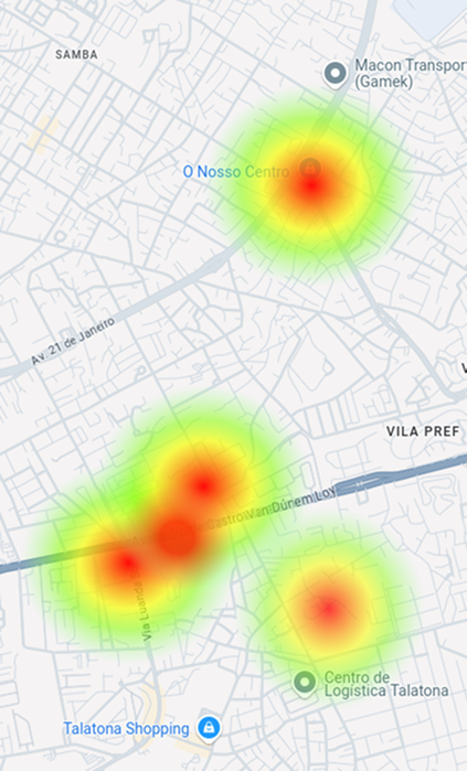 Mapa de risco de malária
